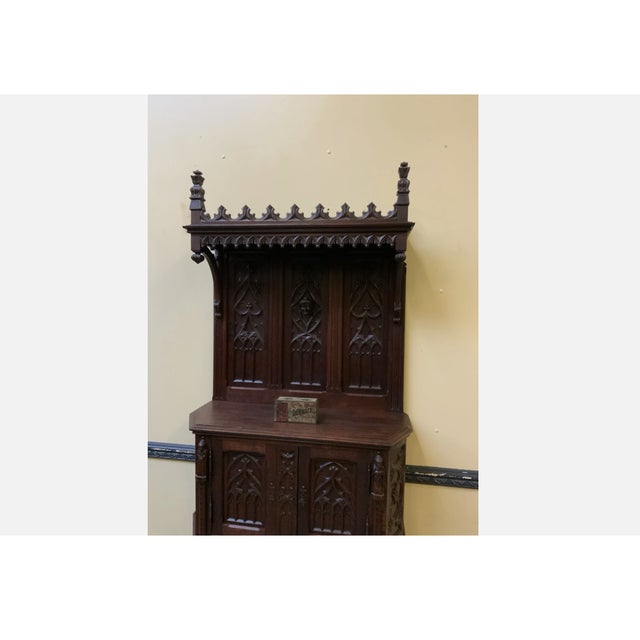 Antique Neo-Gothic Cabinet, 1880 For Sale - Image 6 of 14