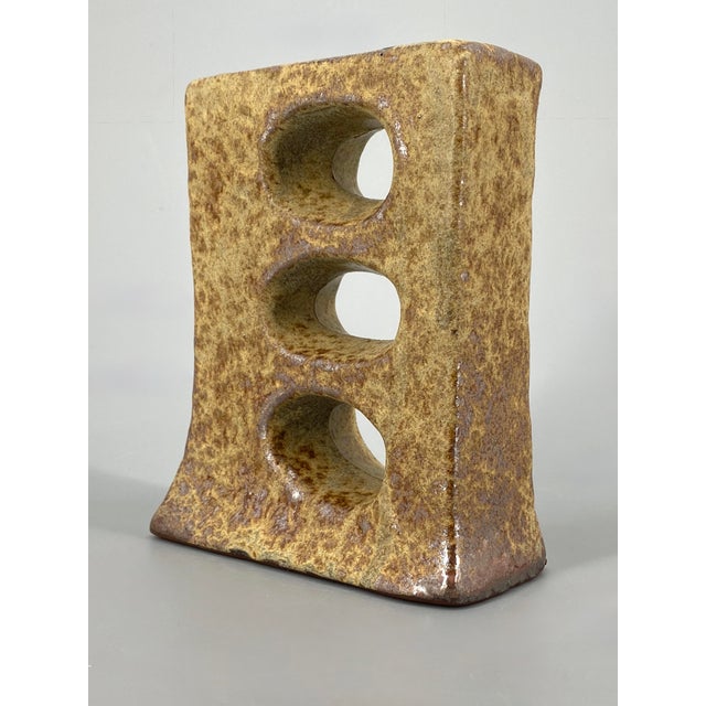 1970s Brutalist Ceramic Vase with Glossy Fat Lava Glaze, 1970s For Sale - Image 5 of 10