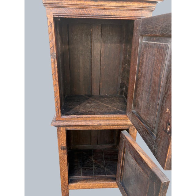 Gothic A Finely Carved Medieval Style Gothic Cabinet For Sale - Image 3 of 8