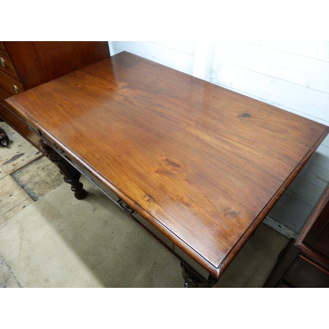 Victorian Desk Table in Mahogany For Sale - Image 4 of 18