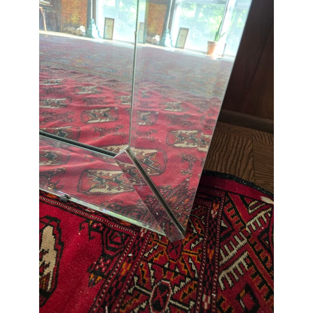 Glass Mid Century Modern 1950s Beveled Mirror For Sale - Image 7 of 7