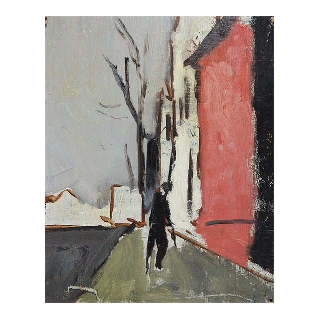 Mid 20th Century Impressionist Cityscape Painting For Sale