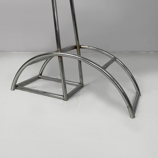 Italian Bar Stool with Brown Leather Bicycle Seat and Chromed Metal, 1970s For Sale - Image 13 of 18