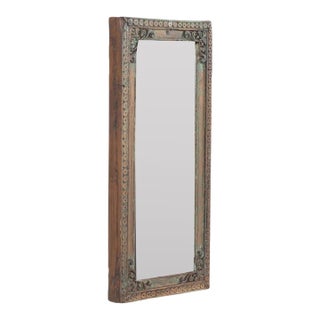 Vintage Indian Teakwood Mirror For Sale