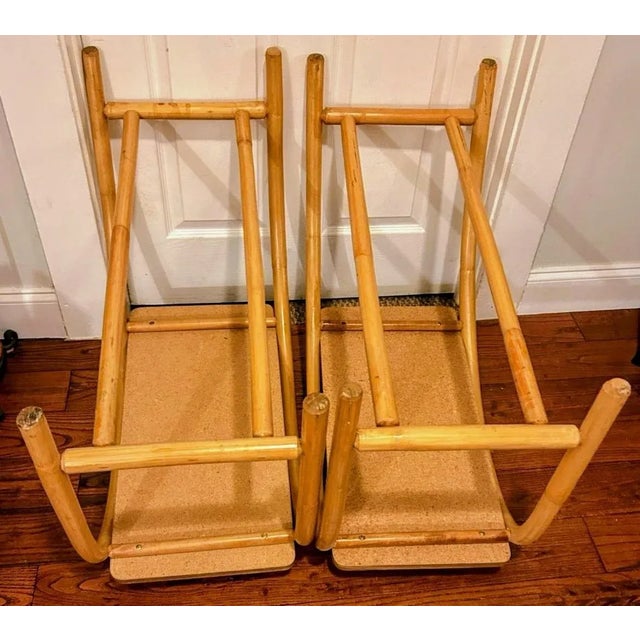 1950s Pair of Mid Century Rattan End Tables For Sale In Tampa - Image 6 of 7