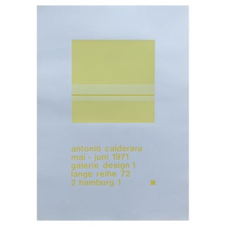 Antonio Calderara, Exhibition Poster at Gallery 1 in Hamburg, 1971, Silkscreen For Sale