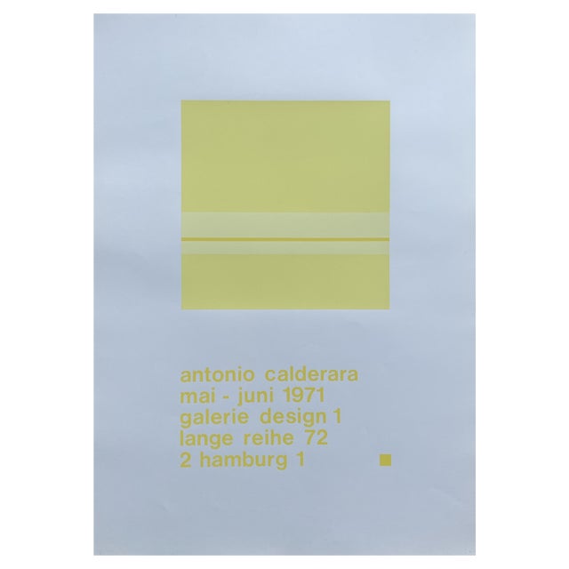 Antonio Calderara, Exhibition Poster at Gallery 1 in Hamburg, 1971, Silkscreen For Sale