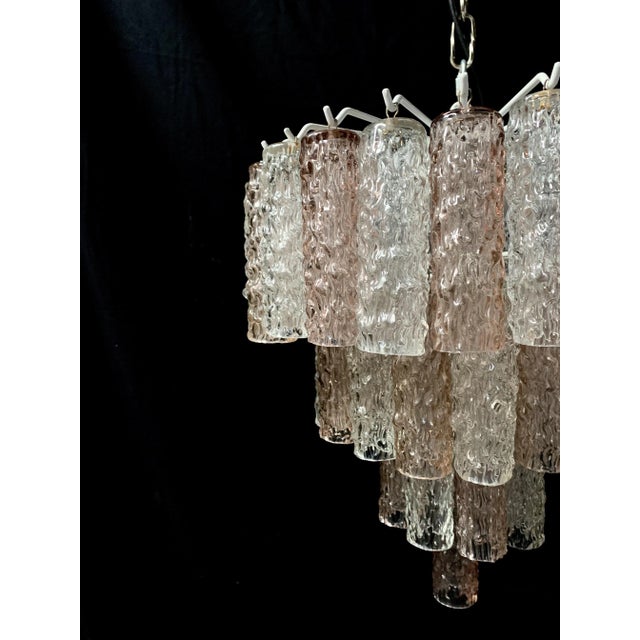 1960s Mid-Century Murano Tube Chandelier Attributed to Venini For Sale - Image 5 of 8