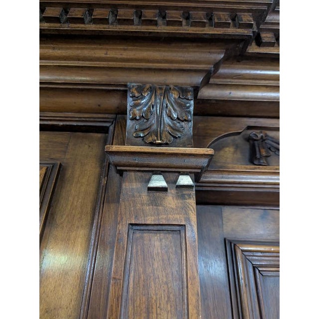 Large Renaissance-Style Cupboard in Walnut For Sale - Image 3 of 18