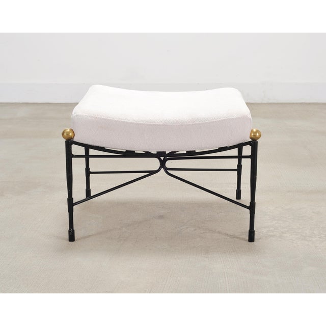 Pair of Mario Papperzini Amalfi Iron Lounge Chairs and Ottomans For Sale - Image 9 of 18