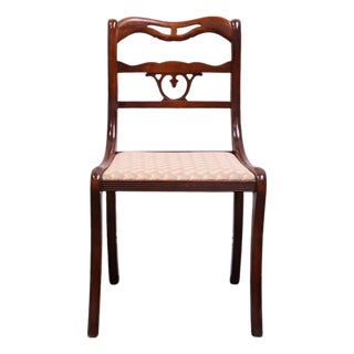 Vintage Antique Solid Mahogany Traditional Duncan Phyfe Dining Side Chair For Sale