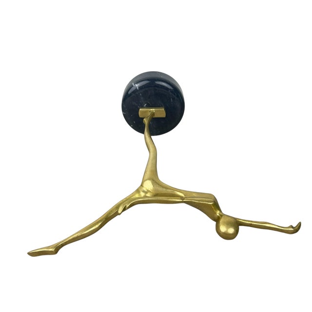 Vintage Brass Arabesque Ballerina Dancer For Sale - Image 9 of 11