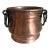 Mid 19th Century Hand-Hammered Antique Rustic Copper Cauldron with Handles For Sale