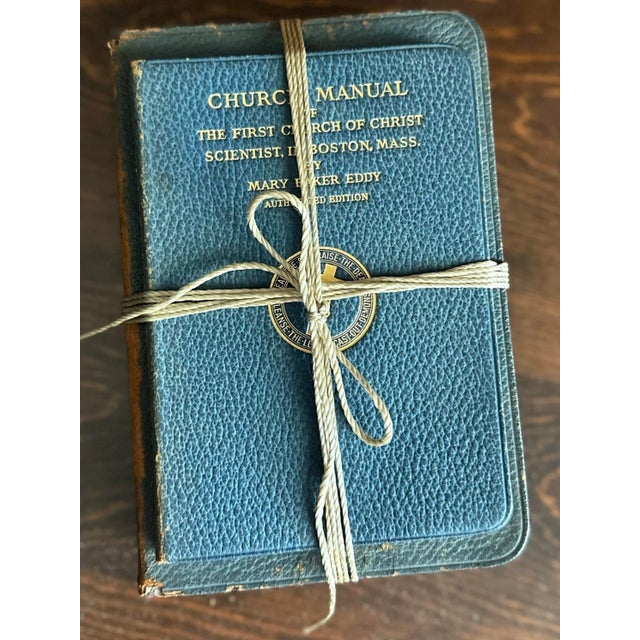 American Antique and Vintage Dark Blue & Gold Book Bundle- Set of 3 For Sale - Image 3 of 7