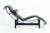 Black Cassina Lc4 Black Leather Chaise Lounge Chair by Le Corbusier 1981 For Sale - Image 8 of 18