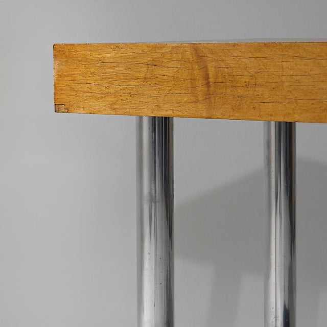 Stools in Birdseye Maple and Chromed Metal, 1930s, Set of 2 For Sale - Image 13 of 17