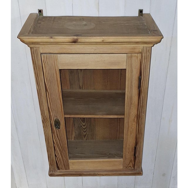 Antique German Spruce Wall Cabinet, 1900s For Sale - Image 4 of 6