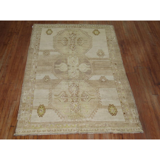 Textile Vintage Zabihi Collection Turkish Kars Rug For Sale - Image 7 of 7