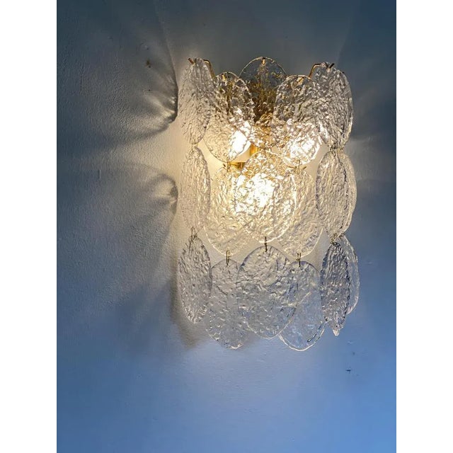 Murano Glass Nuvoletta Disc 3 Level Wall Light from Simoeng For Sale - Image 6 of 13