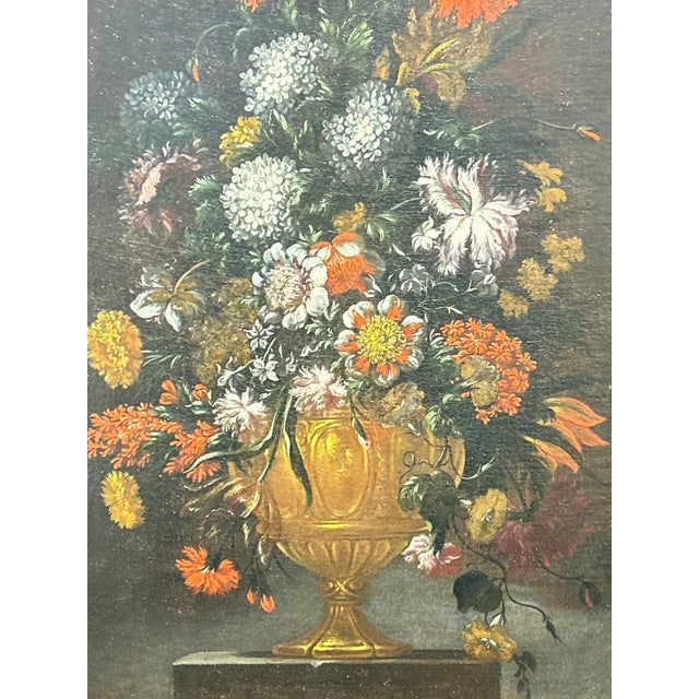 After Francesco Mantovano, Still Lifes, 1600s, Oil Painting on Canvas, Framed, Set of 2 For Sale - Image 10 of 11