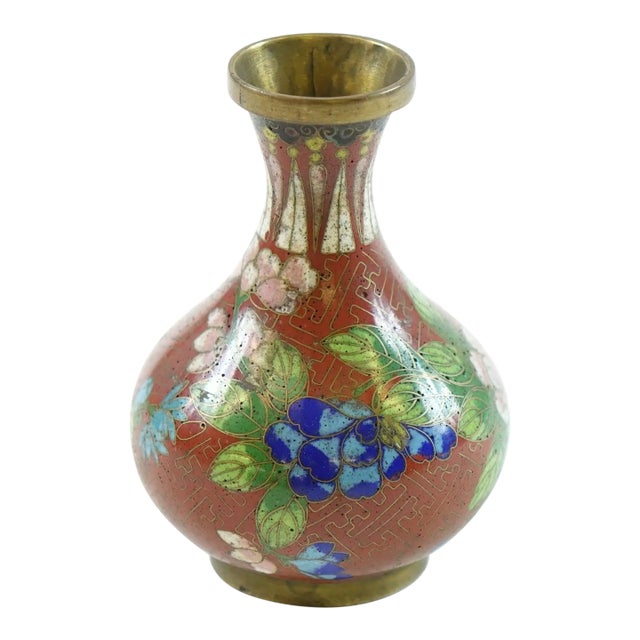 Early 20th Century Chinese Cloisonne Vase For Sale