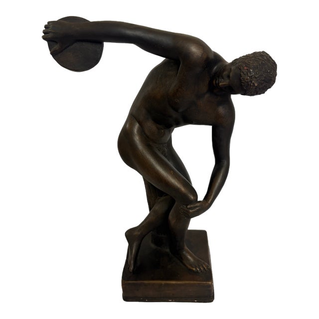 Vintage Bronze Sculpture of the Discobolus by Myron For Sale