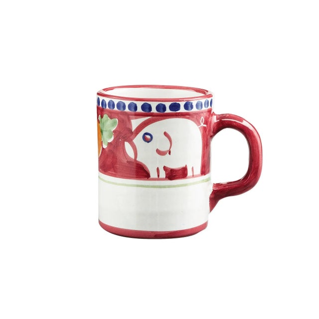 Red VIETRI Campagna Porco Mug For Sale - Image 8 of 8