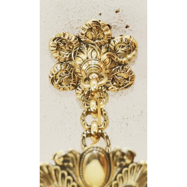 Art Nouveau Lamp in Brass and Glass, 1890s For Sale - Image 6 of 7