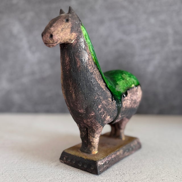 1970s Mid-Century Modern Ivo De Santis Gli Etruschi Glazed Chamotte Horse Sculpture Florence Italy For Sale In Chicago - Image 6 of 14