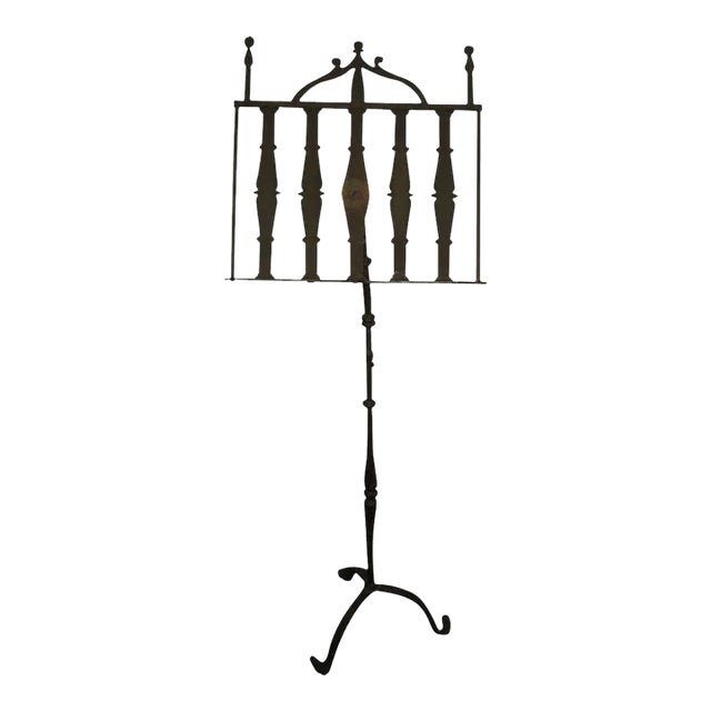 19th century Hand-Forged Metal English Music or Folio Stand For Sale