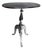 Polished Aluminum Oval Pedestal Side Table With Sculptural Tripod Base For Sale