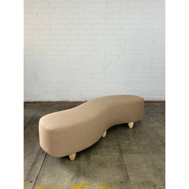 Postmodern Handcrafted Squiggle Ottoman For Sale - Image 3 of 13