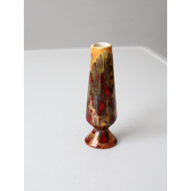 Mid-Century Studio Pottery Bud Vase With Lava Glaze For Sale - Image 10 of 10