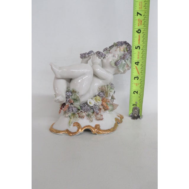 White Porcelain English Derby Style Cherub With Grapes Figurine 9777 Signed Rp 4963b For Sale - Image 8 of 18