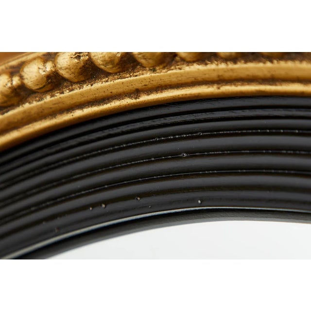 English Regency Style Giltwood Convex Girandole Mirror For Sale - Image 10 of 13