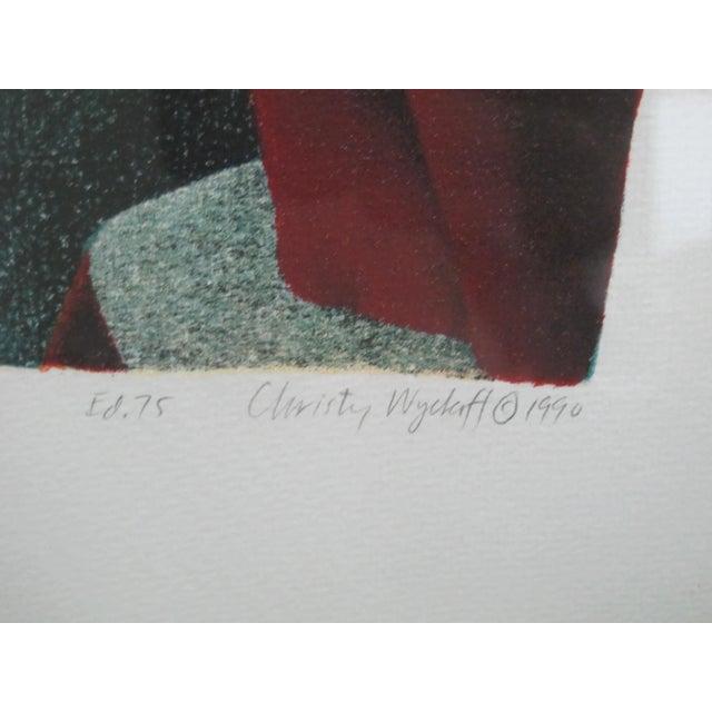 Contemporary Christy Wyckoff Pacific Nw Signed Framed Limited Edition Screen Print Invitation For Sale - Image 3 of 5