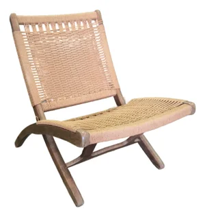 VIntage Folding Woven Lounge Chair