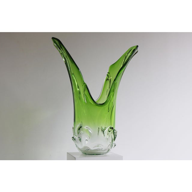 Large Vintage Italian Murano Glass Vase by Fratelli Toso for Fratelli Toso, 1950 For Sale - Image 12 of 12