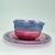 Early 20th Century Set of 2, Venetian-Style Art Glass Finger Bowl and Matching Underplate For Sale - Image 4 of 11