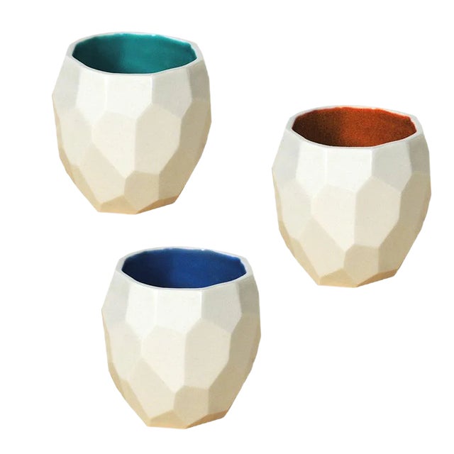 Poligon Espresso Cups by Sander Lorier for Studio Lorier, Set of 3 For Sale
