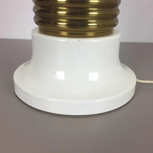 Metal Vintage Italian Giant Glass Bulb Table Light For Sale - Image 7 of 11