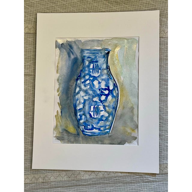 Blue and White 13 Contemporary Painting For Sale - Image 9 of 11