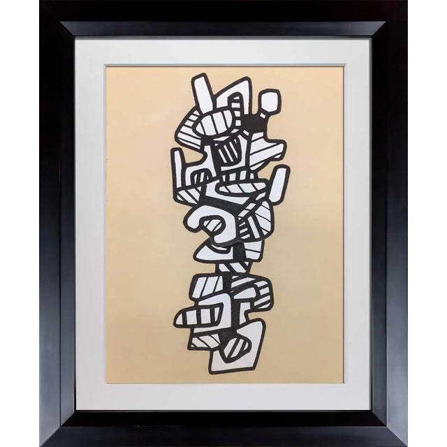 Abstract Jean Dubuffet Lithograph Vacuum Forms For Sale - Image 4 of 4