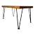 Mid Century Modern Wood Top Coffee Table W/ Iron Hairpin Legs For Sale