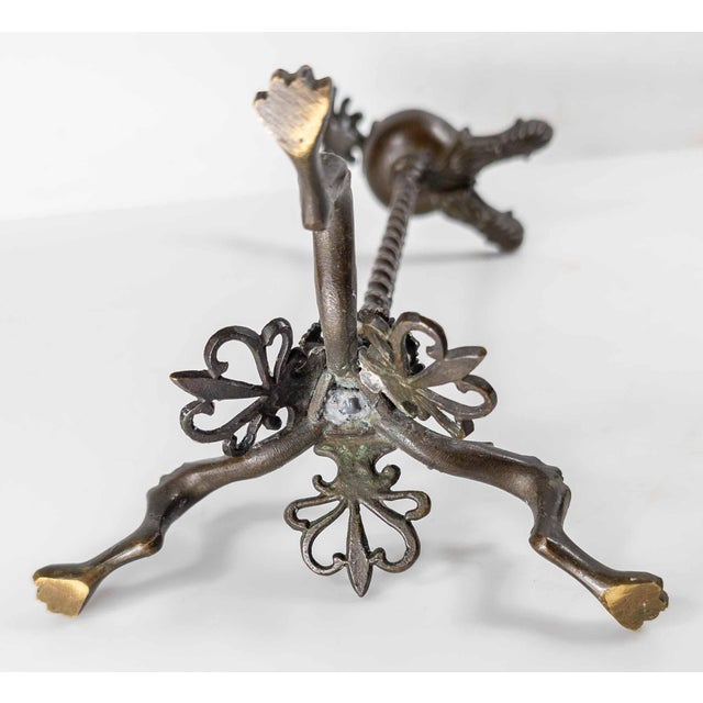 19th Century or Earlier Italian Grand Tour Roman Paduan Revival Bronze Oil Lamp For Sale - Image 13 of 18