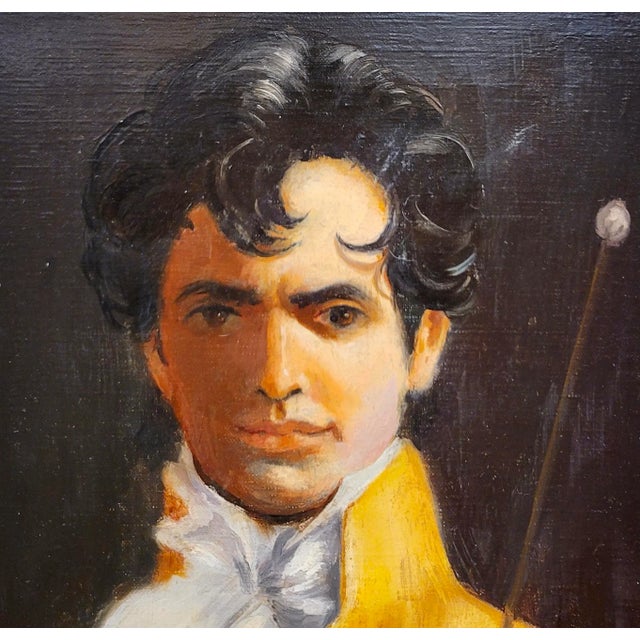 Portrait of an Elegant Good Looking Gentleman-Oil Painting C1920s For Sale - Image 4 of 7