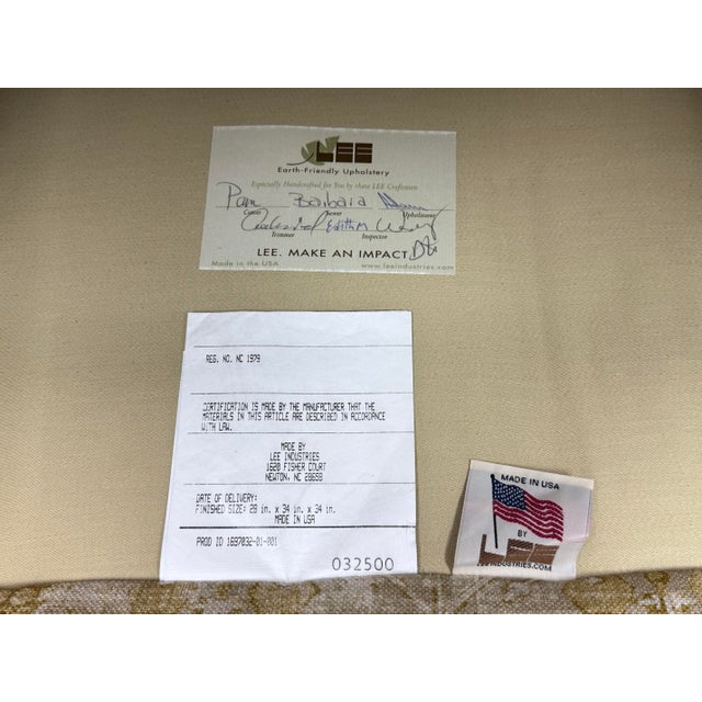 Lee Industries Swivel Lounge Chairs, Pair For Sale - Image 12 of 12