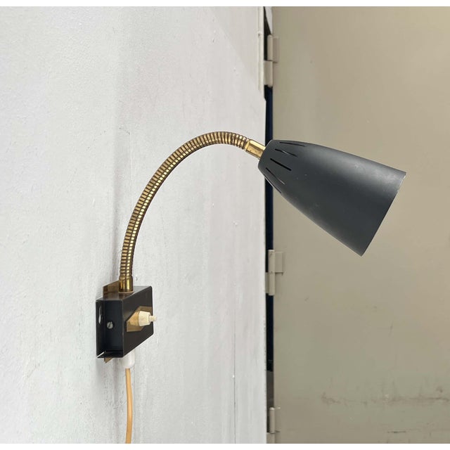 Mid-Century Modern Gooseneck Wall Lamp from Aris, Finland, 1950s For Sale - Image 13 of 18