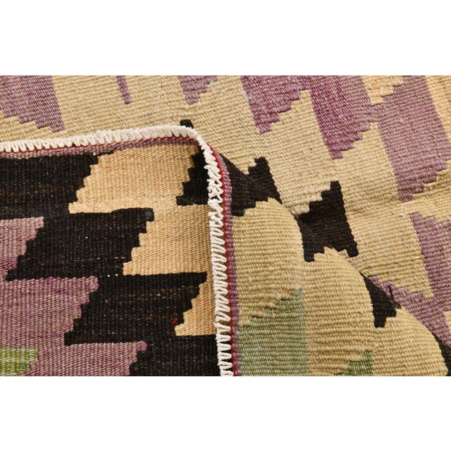 Beige Anatolian Wool Kilim Rug For Sale - Image 8 of 11