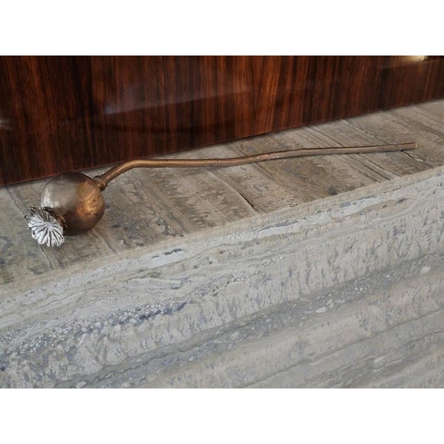 2020s Cast Bronze Poppy Pod Floral Decorative Object For Sale - Image 5 of 11